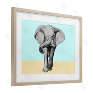 Violeta Vollmer | Sketched Elephant on Blocked Hues