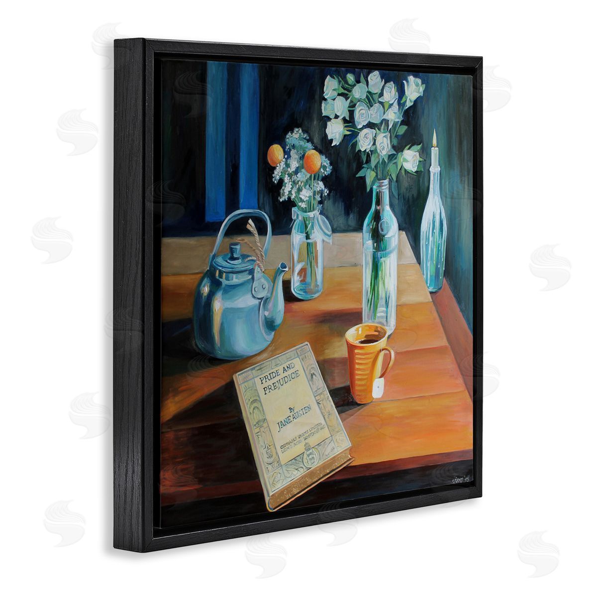 Violeta Vollmer Teapot & Book Still Life Canvas Wall Art Print