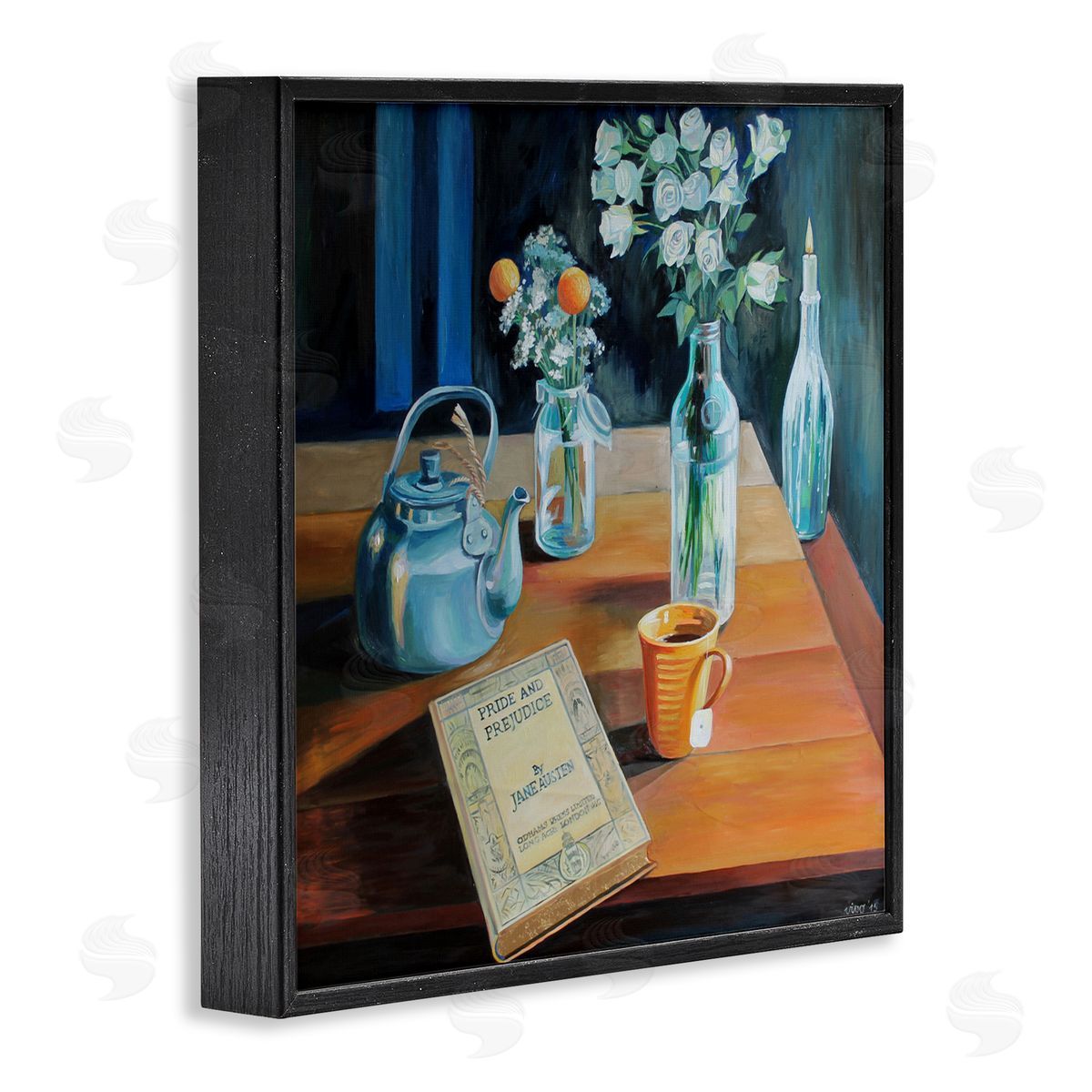 Violeta Vollmer Teapot & Book Still Life Canvas Wall Art Print