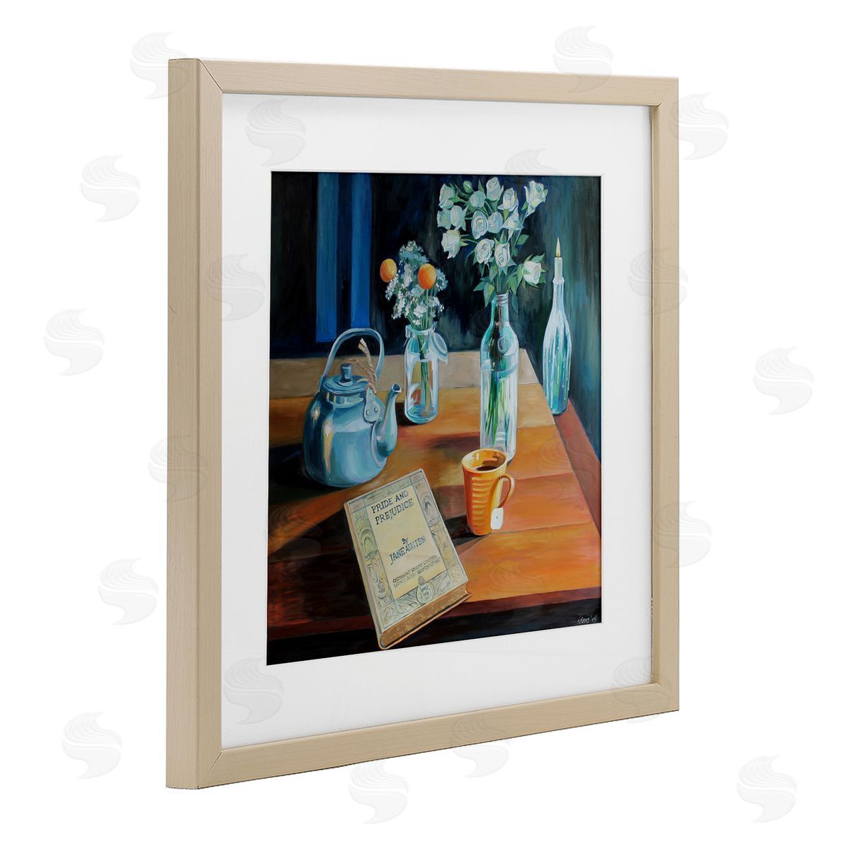 Violeta Vollmer Teapot & Book Still Life Canvas Wall Art Print