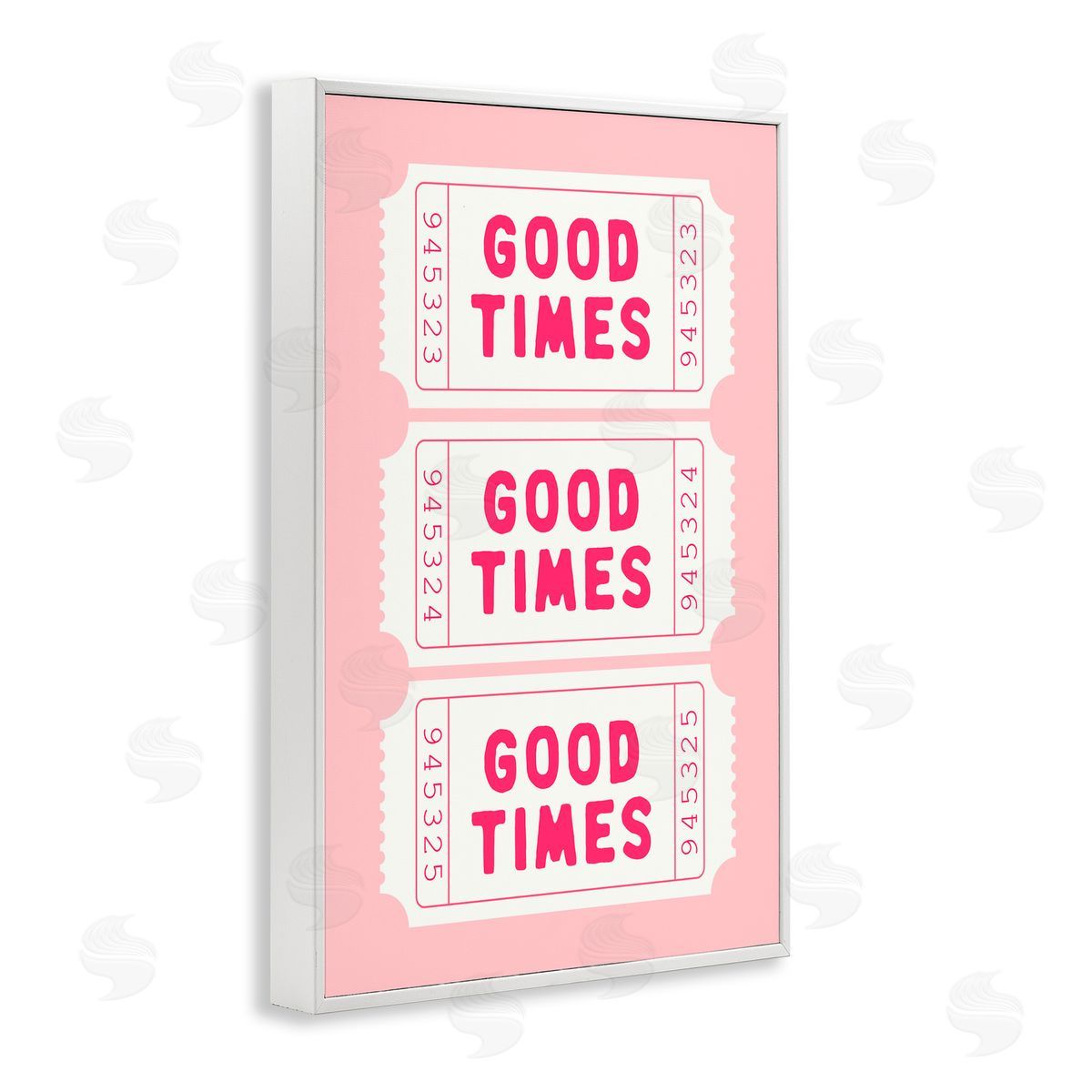 Lettered and Lined Good Times Ticket Stubs White Frame Giclee Art Print