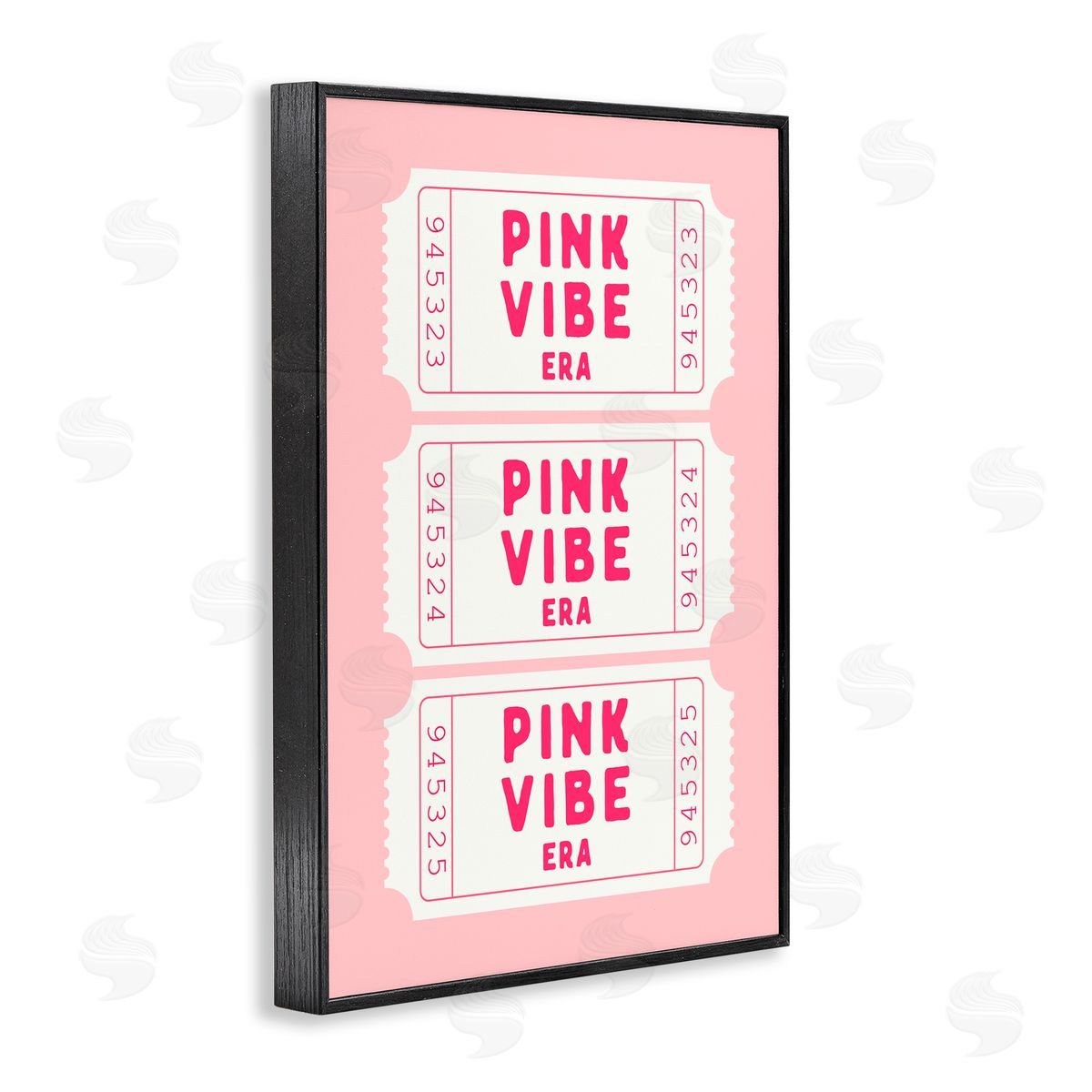 Lettered and Lined Pink Vibe Era Tickets Black Framed Giclee Art Print