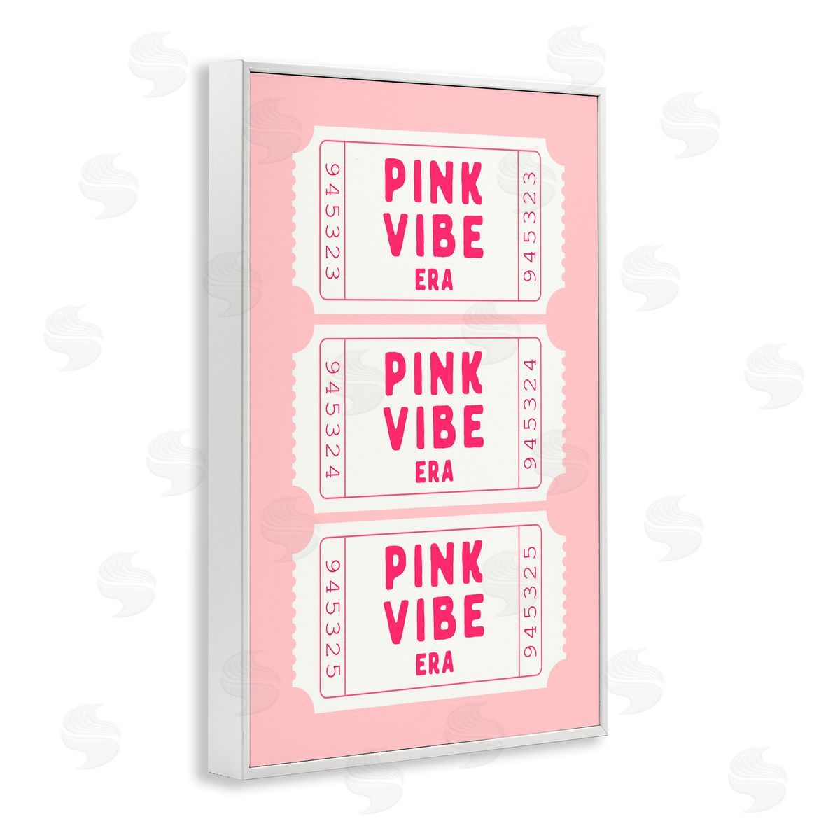 Lettered and Lined Pink Vibe Era Tickets White Frame Giclee Art Print