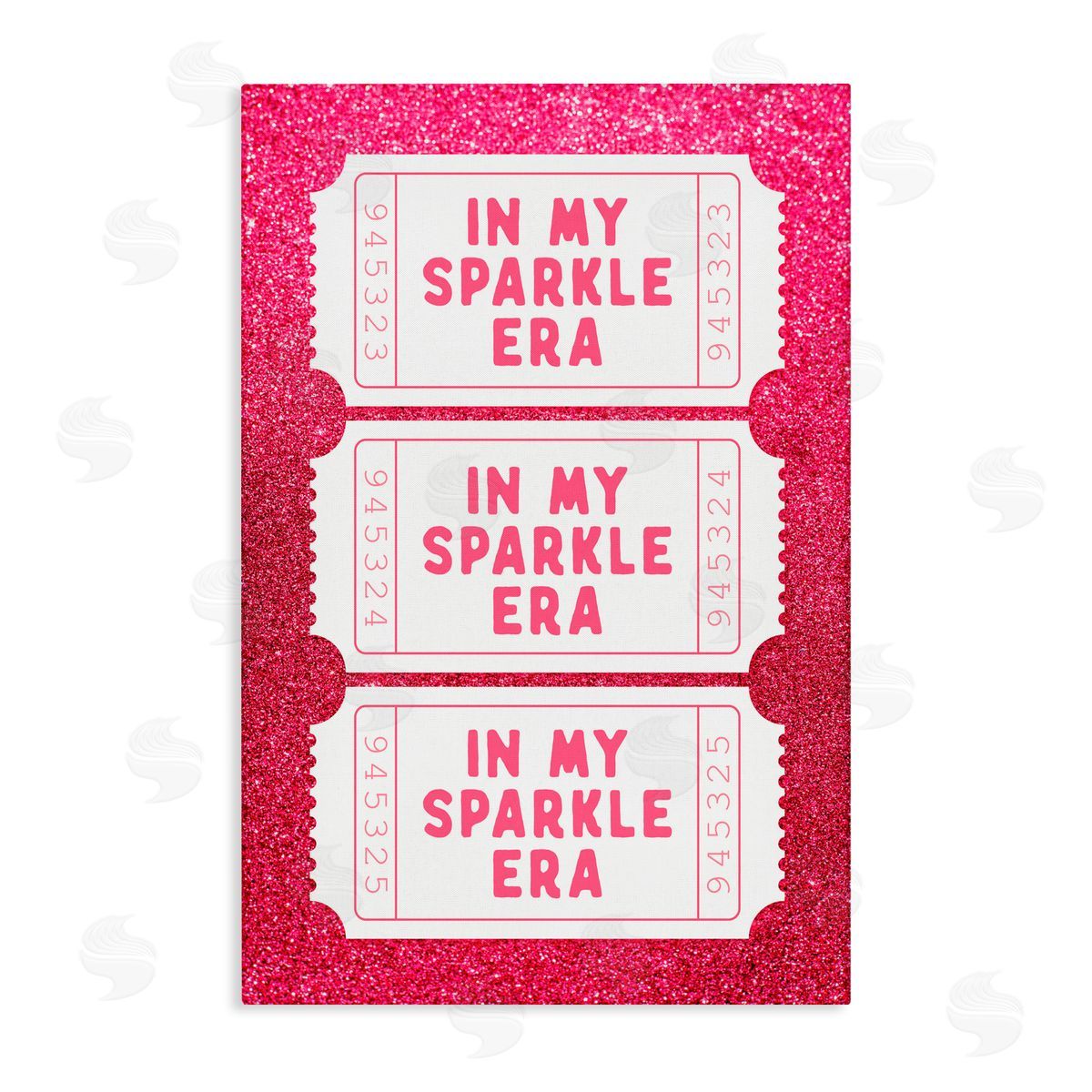 Lettered and Lined In My Sparkle Era Tickets Canvas Wall Art Print