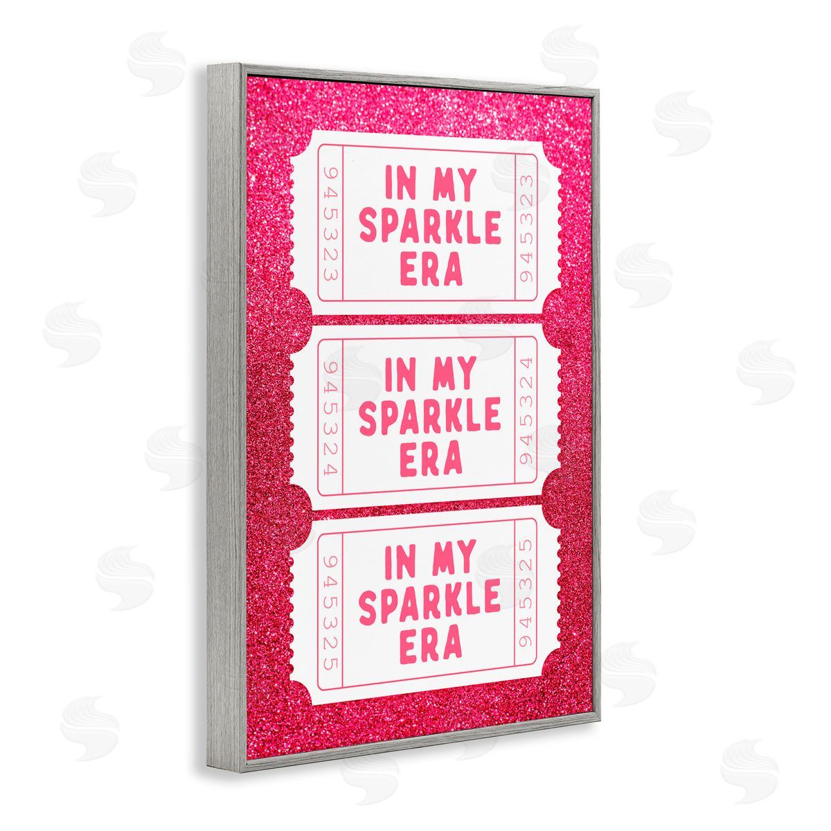 Lettered and Lined In My Sparkle Era Tickets Gray Framed Giclee Art Print