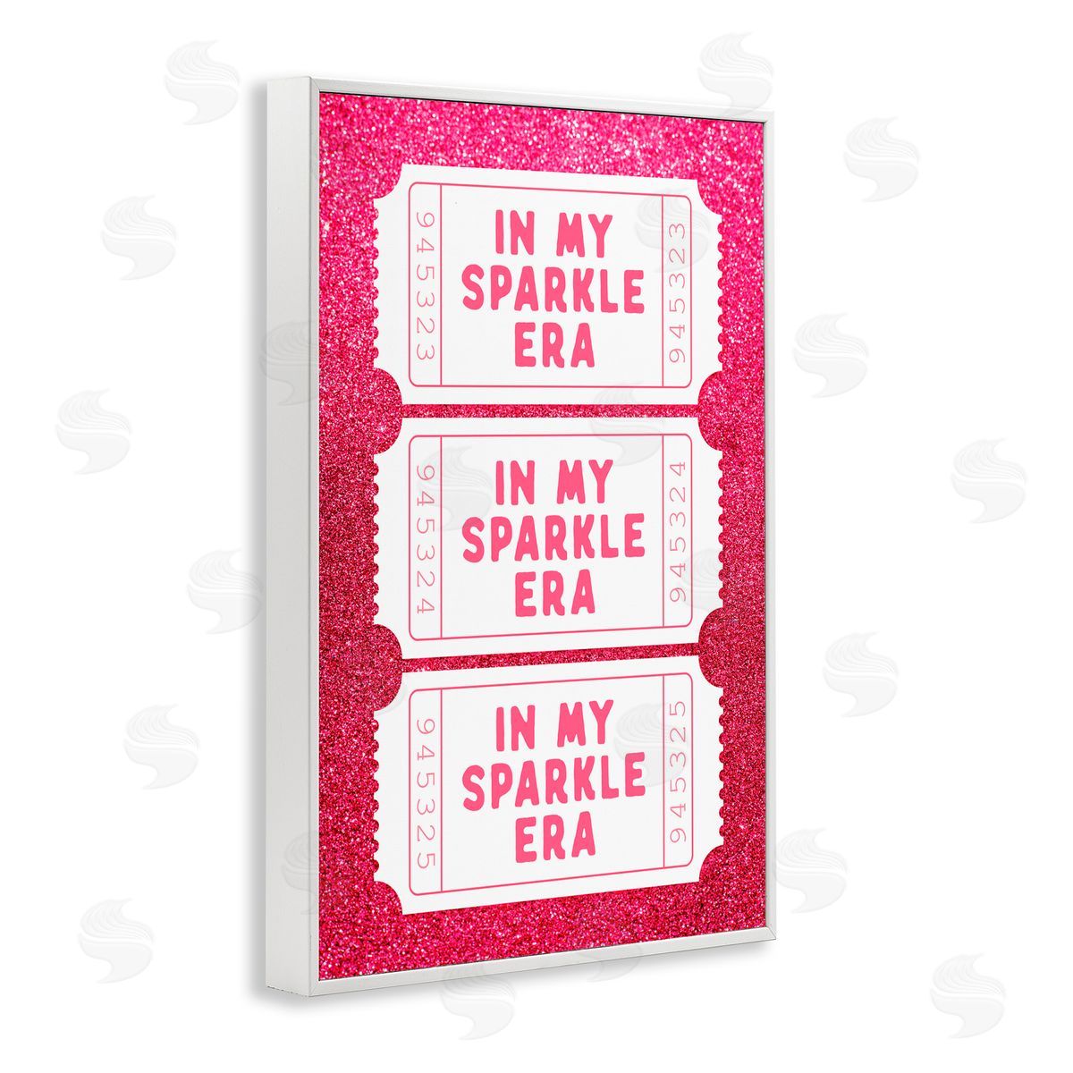 Lettered and Lined In My Sparkle Era Tickets White Frame Giclee Art Print