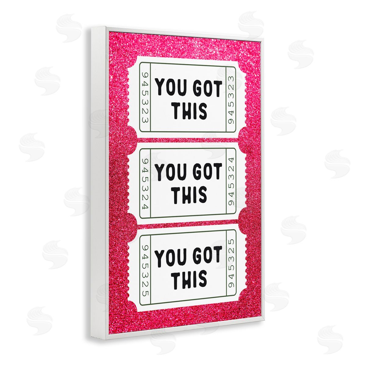 Lettered and Lined You Got This Pink Ticket Stubs White Frame Giclee Art Print