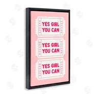 Lettered and Lined | Yes Girl You Can on Pink