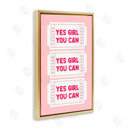 Lettered and Lined | Yes Girl You Can on Pink