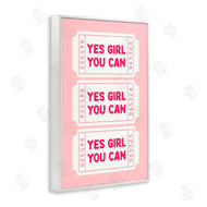 Lettered and Lined | Yes Girl You Can on Pink