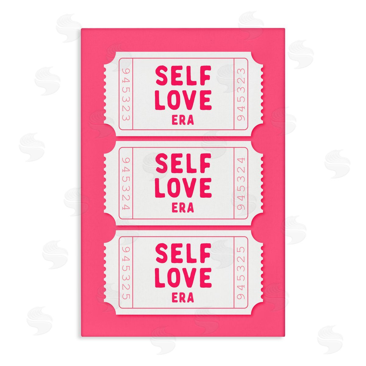 Lettered and Lined Self Love Era Tickets Canvas Wall Art Print