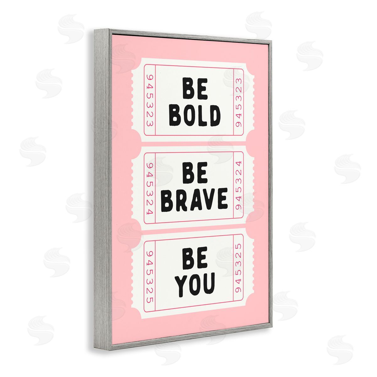 Lettered and Lined Be You Uplifting Tickets Gray Framed Giclee Art Print