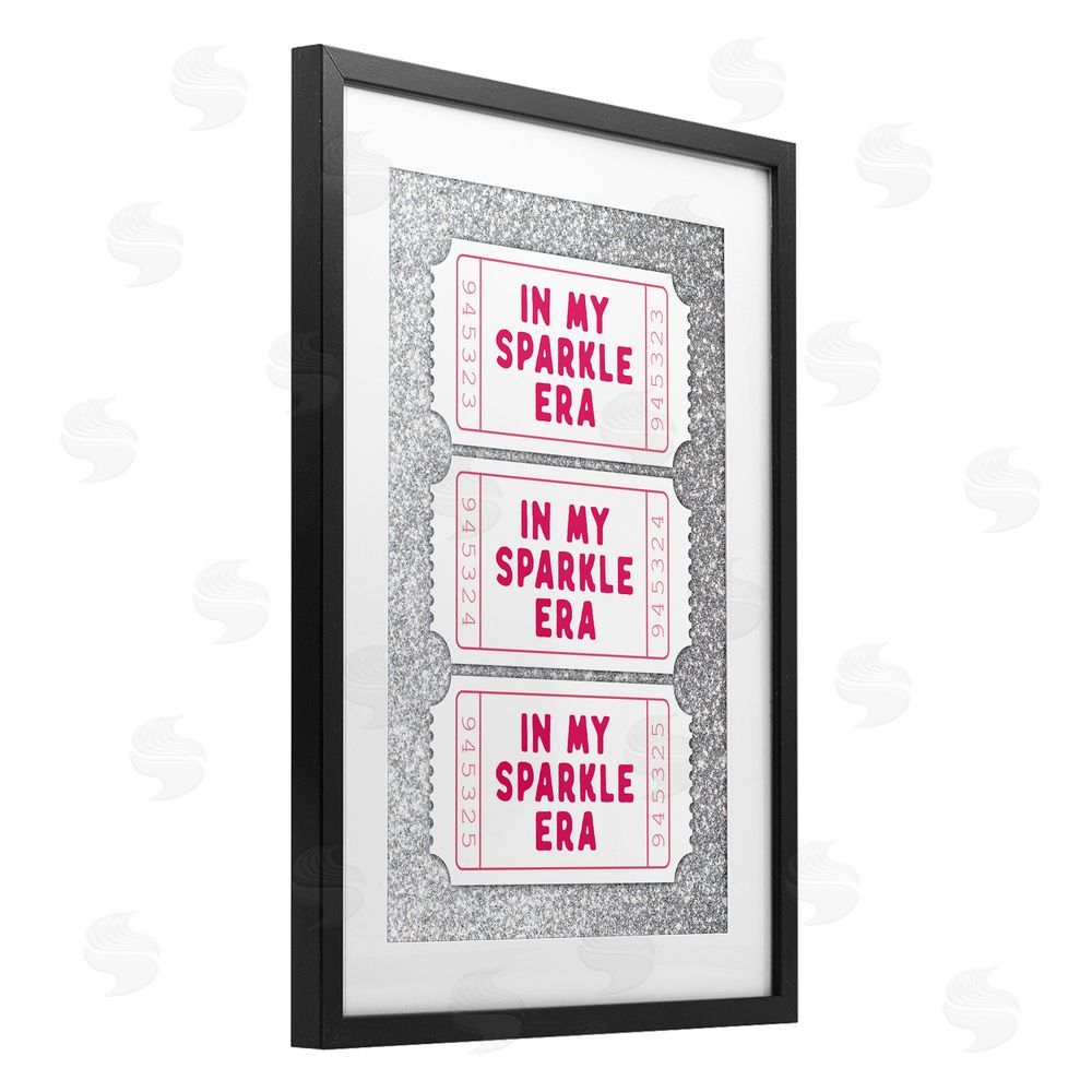 Lettered and Lined My Sparkle Era Ticket Stubs Black Framed Print Under Glass Art