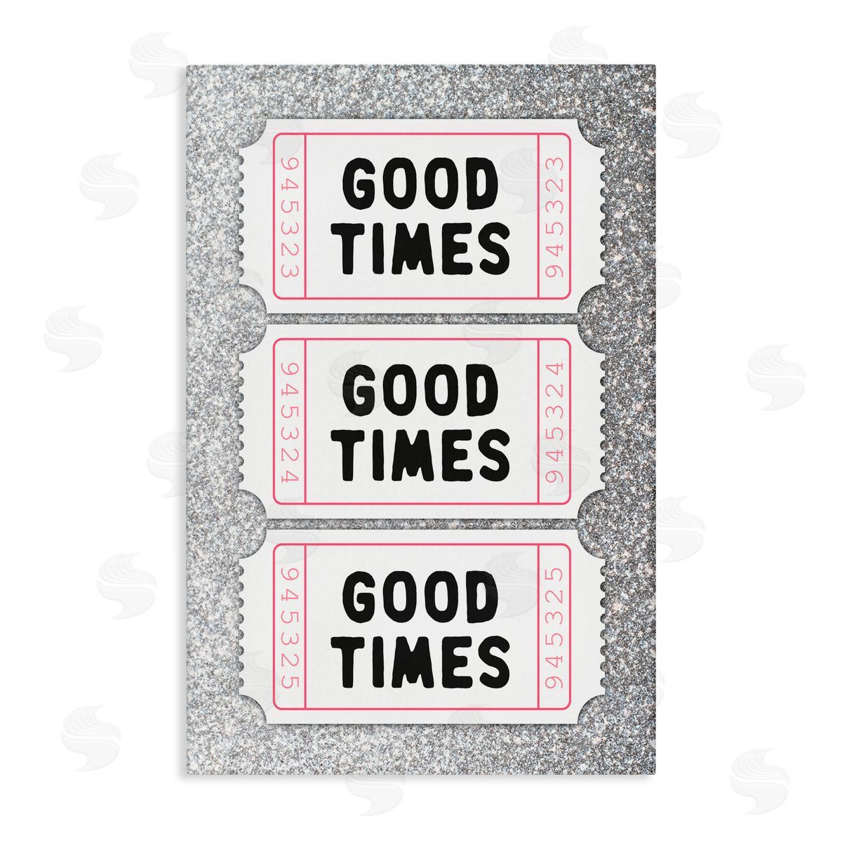 Lettered and Lined Good Times Glam Tickets Canvas Wall Art Print