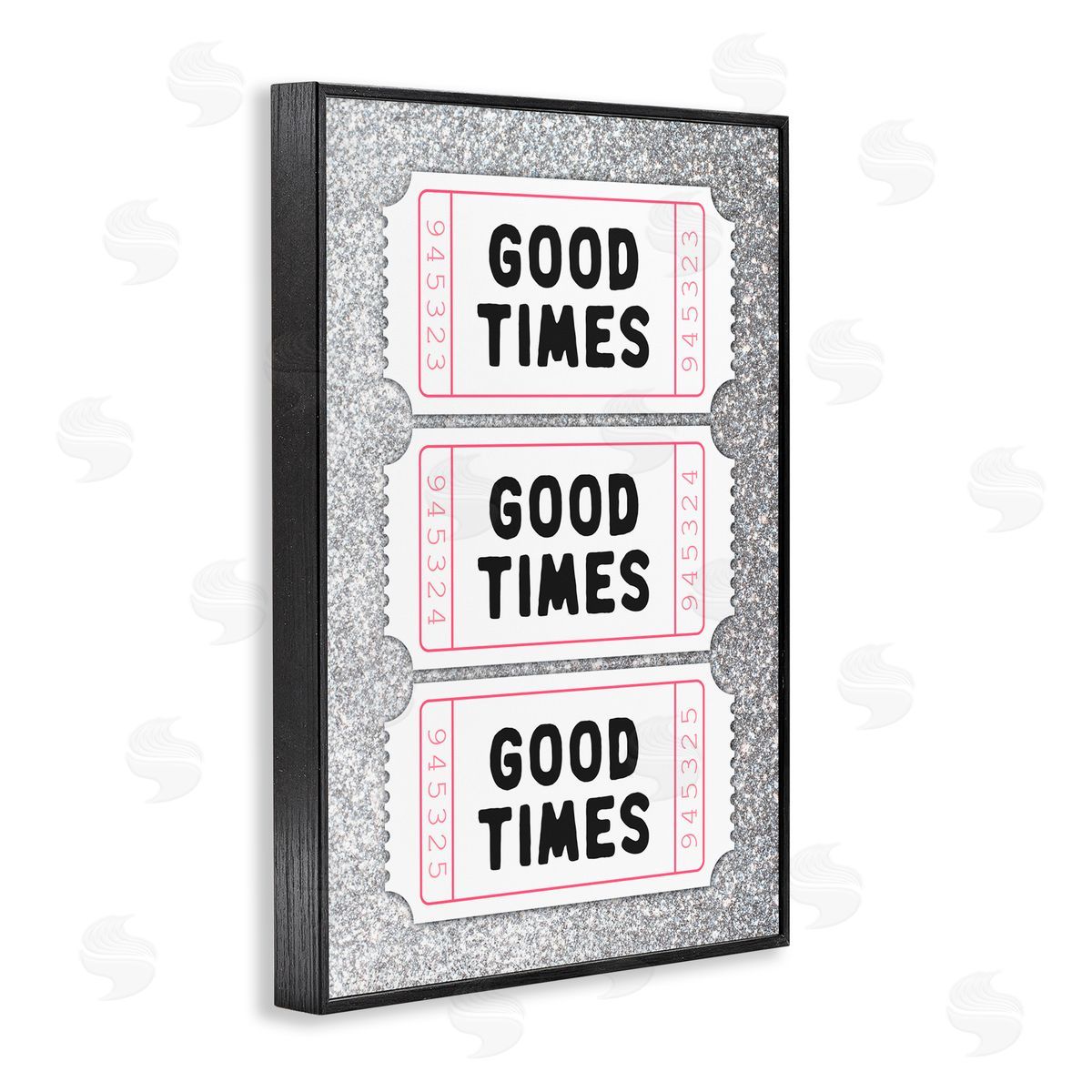 Lettered and Lined Good Times Glam Tickets Black Framed Giclee Art Print