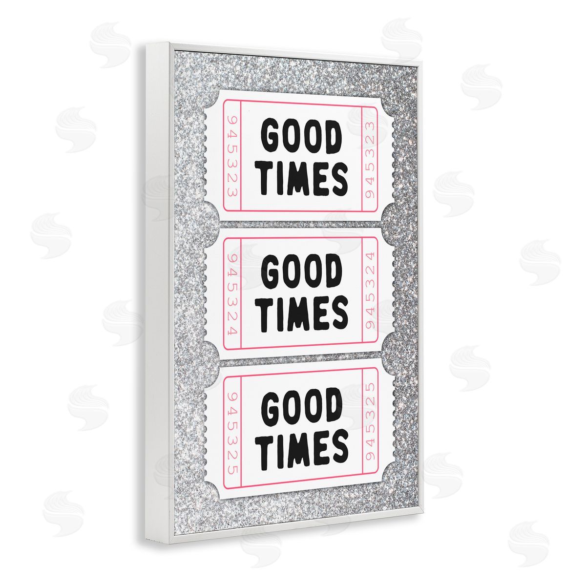 Lettered and Lined Good Times Glam Tickets White Frame Giclee Art Print
