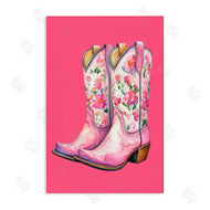 Lettered and Lined | Glam Cowgirl Boots on Pink