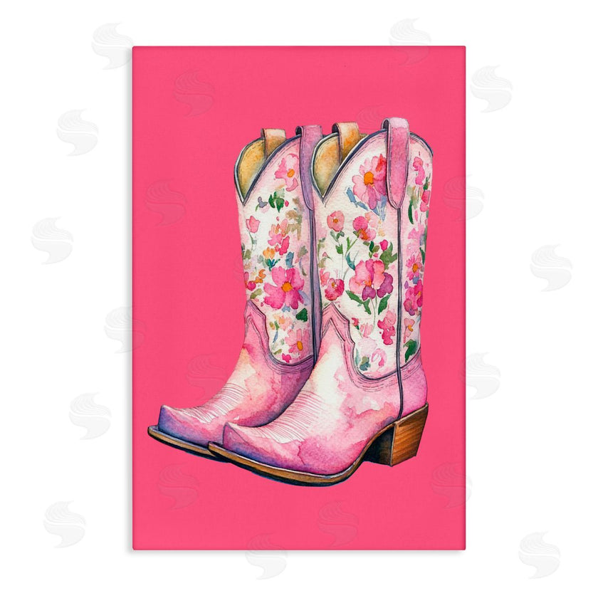 Lettered and Lined | Glam Cowgirl Boots on Pink