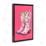 Lettered and Lined | Glam Cowgirl Boots on Pink