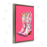 Lettered and Lined | Glam Cowgirl Boots on Pink