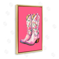Lettered and Lined | Glam Cowgirl Boots on Pink