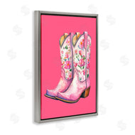 Lettered and Lined | Glam Cowgirl Boots on Pink