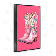 Lettered and Lined | Glam Cowgirl Boots on Pink