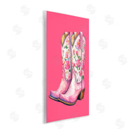 Lettered and Lined | Glam Cowgirl Boots on Pink
