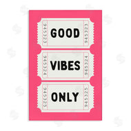 Lettered and Lined | Good Vibes Only White & Pink