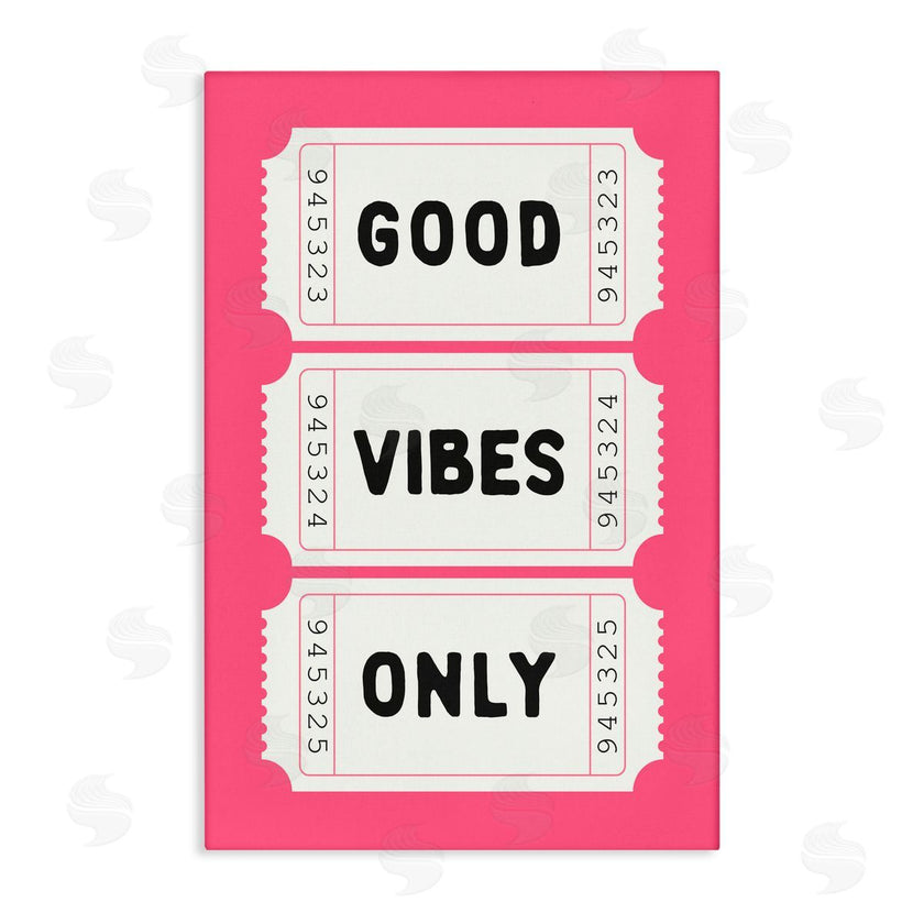 Lettered and Lined | Good Vibes Only White & Pink