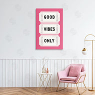 Lettered and Lined | Good Vibes Only White & Pink