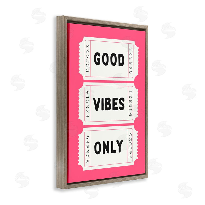 Lettered and Lined | Good Vibes Only White & Pink
