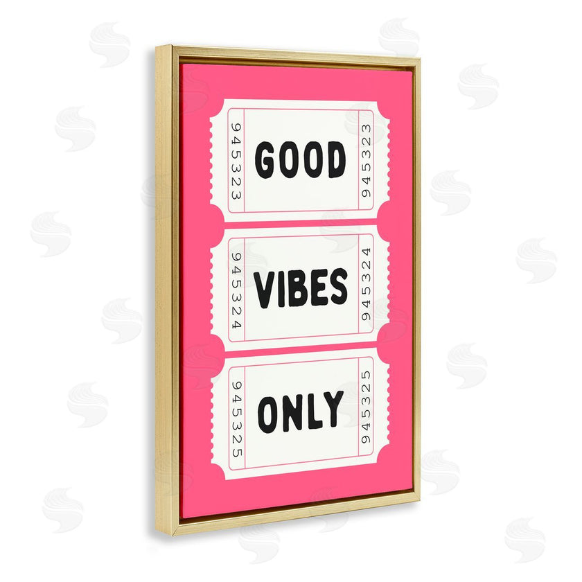 Lettered and Lined | Good Vibes Only White & Pink