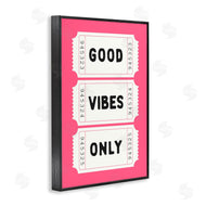 Lettered and Lined | Good Vibes Only White & Pink