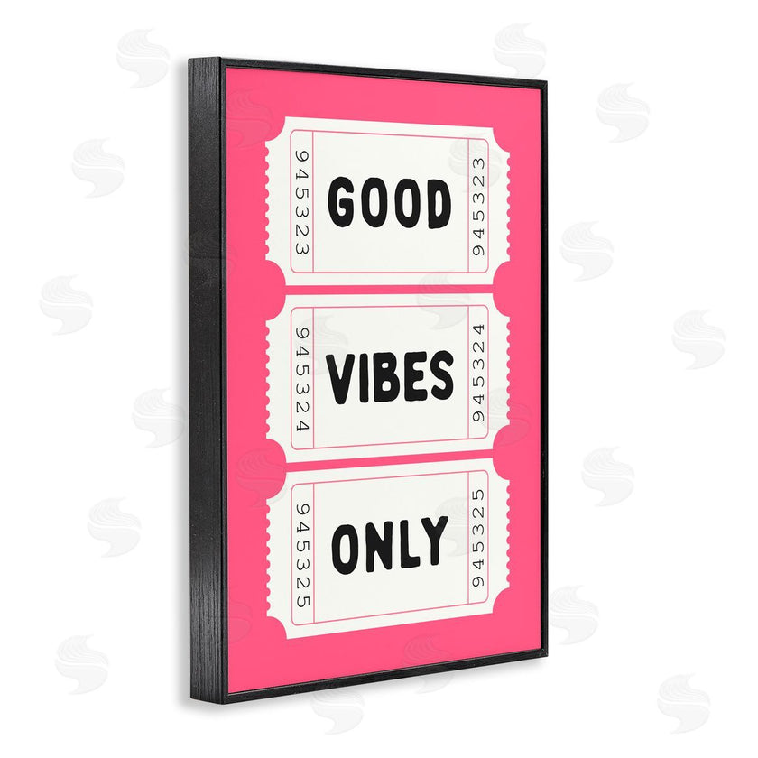 Lettered and Lined | Good Vibes Only White & Pink