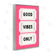 Lettered and Lined | Good Vibes Only White & Pink