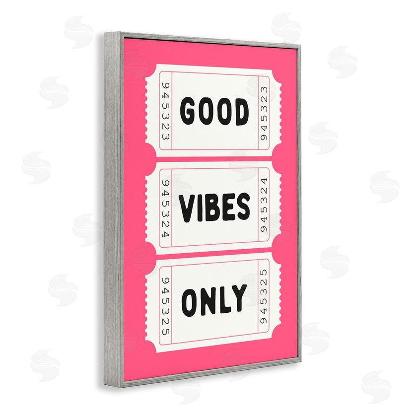 Lettered and Lined | Good Vibes Only White & Pink