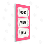 Lettered and Lined | Good Vibes Only White & Pink