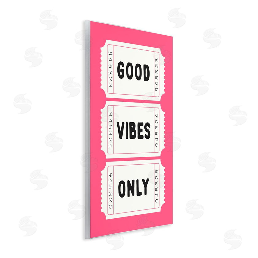 Lettered and Lined | Good Vibes Only White & Pink