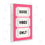 Lettered and Lined | Good Vibes Only White & Pink