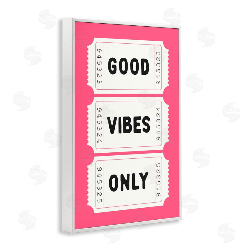 Lettered and Lined | Good Vibes Only White & Pink