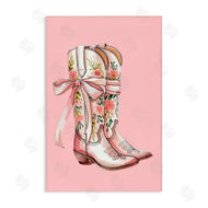 Lettered and Lined | Cowgirl Boots with Neutral Ribbon