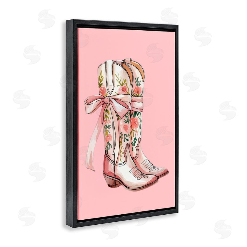 Lettered and Lined | Cowgirl Boots with Neutral Ribbon