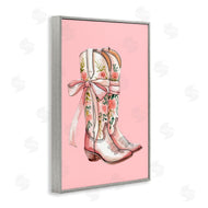 Lettered and Lined | Cowgirl Boots with Neutral Ribbon