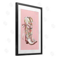 Lettered and Lined | Cowgirl Boots with Neutral Ribbon