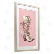 Lettered and Lined | Cowgirl Boots with Neutral Ribbon