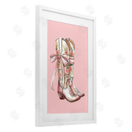 Lettered and Lined | Cowgirl Boots with Neutral Ribbon