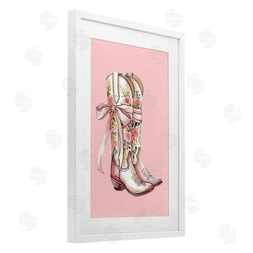 Lettered and Lined | Cowgirl Boots with Neutral Ribbon