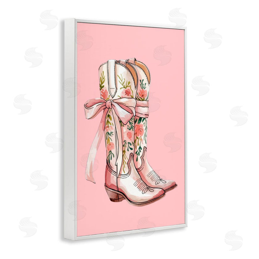 Lettered and Lined | Cowgirl Boots with Neutral Ribbon