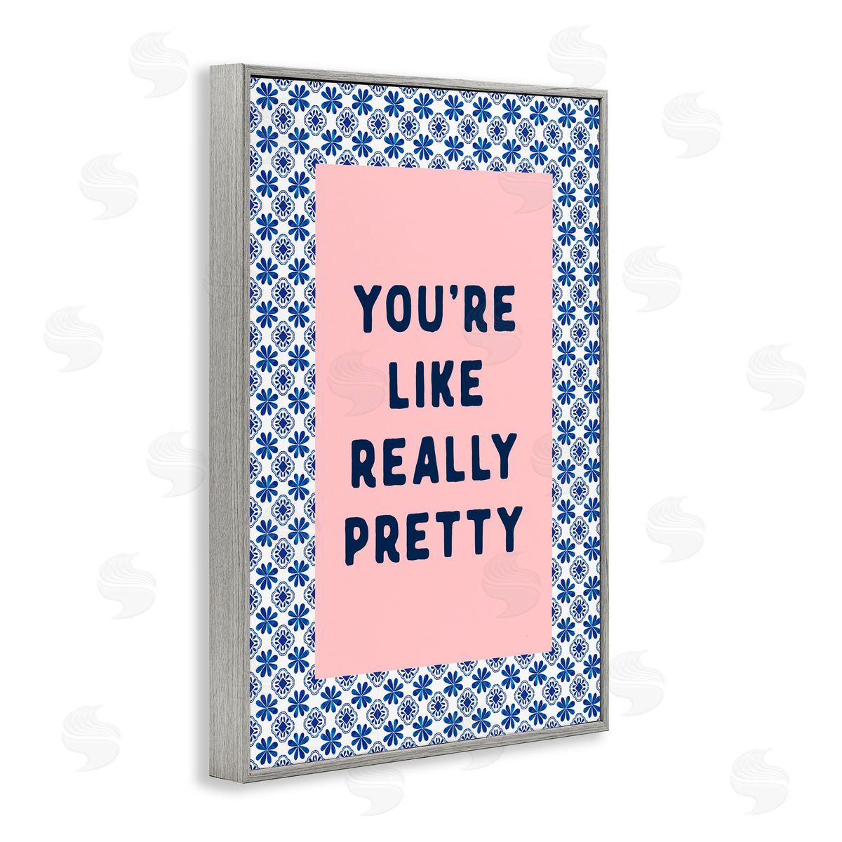 Lettered and Lined You're Like Really Pretty Gray Framed Giclee Art Print